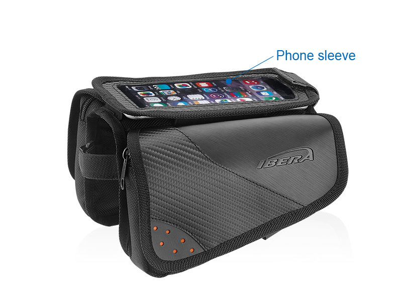 Ibera Bag Top Tube For Phone With Mini Panniers