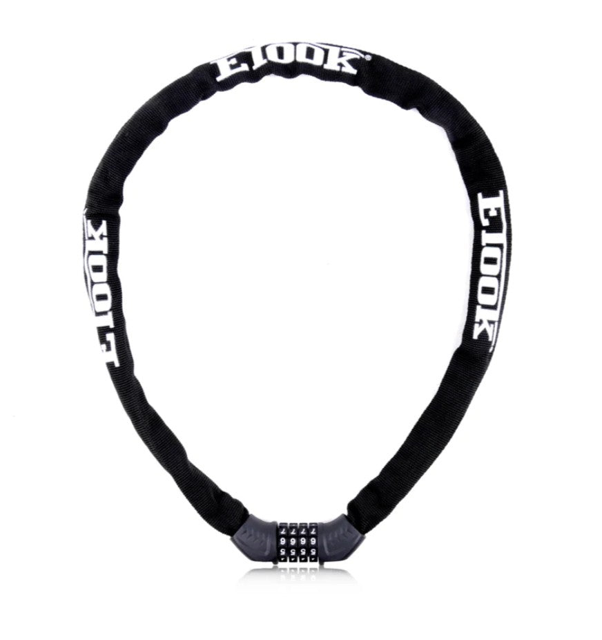 Etook ET-355 combination chain lock, black, 900 mm long with 4 mm chain