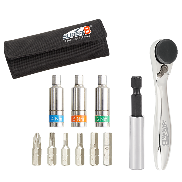 SuperB TB-TW55 mini ratchet torque kit, 4/5/6 Nm