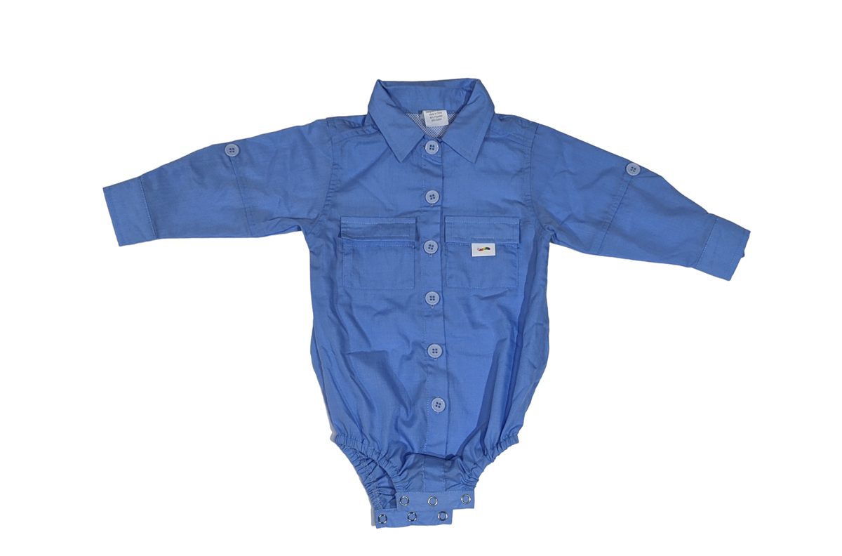 Rugrat & Co Blue Infant Fishing/Outdoor Romper — manufacturer photograph