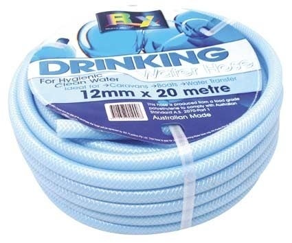 RX blue drinking-water hose, complete 12mm x 20m roll