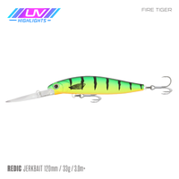 Samaki Redic Jerkbait DS120 - 120mm / Fire Tiger UV