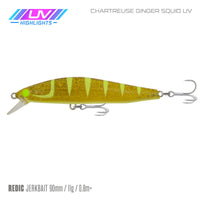 Samaki Redic Jerkbait SF90 - 90mm / ChartreuseGingerSquid