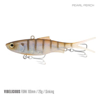 Samaki Vibelicious Fork Tail - 100mm/20g / Pearl Perch
