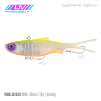 Samaki Vibelicious Fork Tail - 100mm/20g / Cleopatra Tiger UV