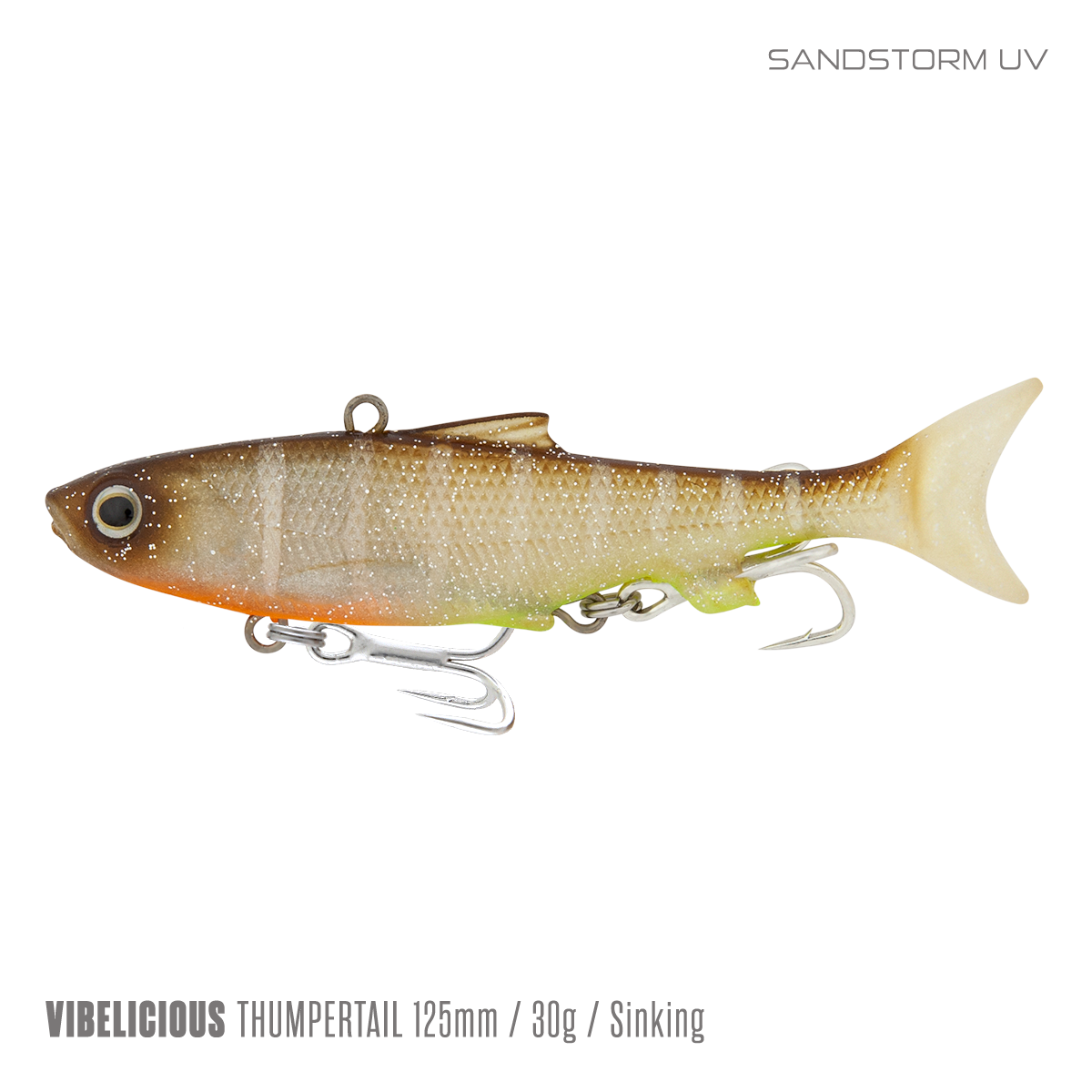 Samaki Vibelicious Thumper Tail - 125mm/30g / Sandstorm UV