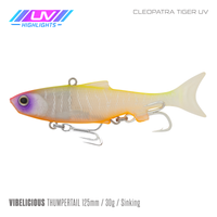 Samaki Vibelicious Thumper Tail - 125mm/30g / Cleopatra Tiger UV