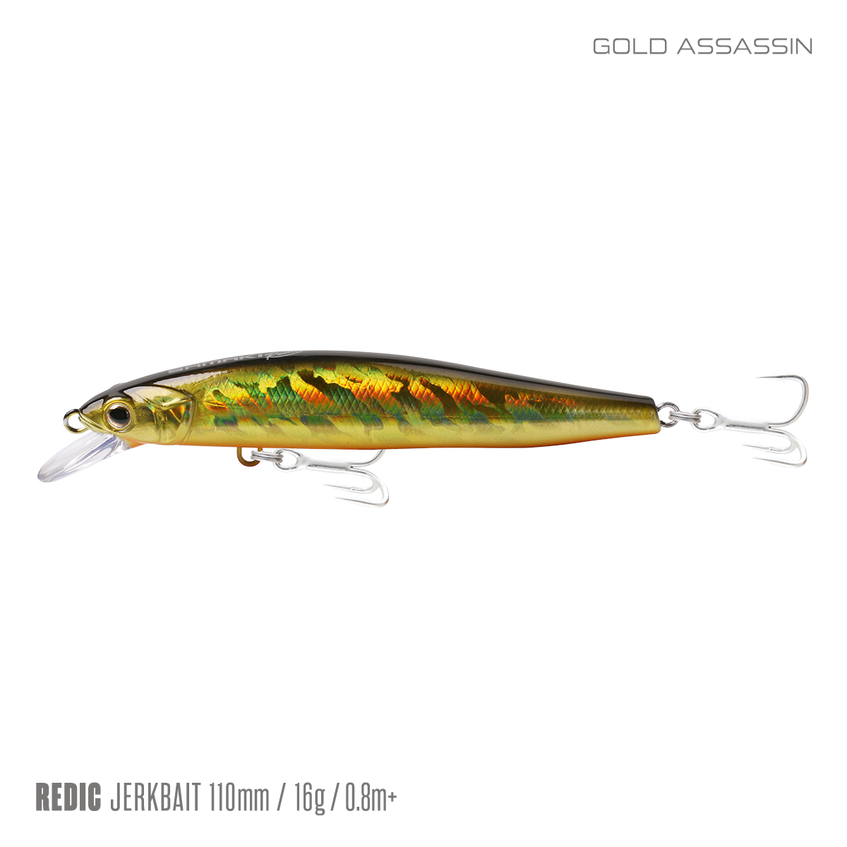 Samaki Redic Jerkbait FS110 - 110mm / Gold Assassin