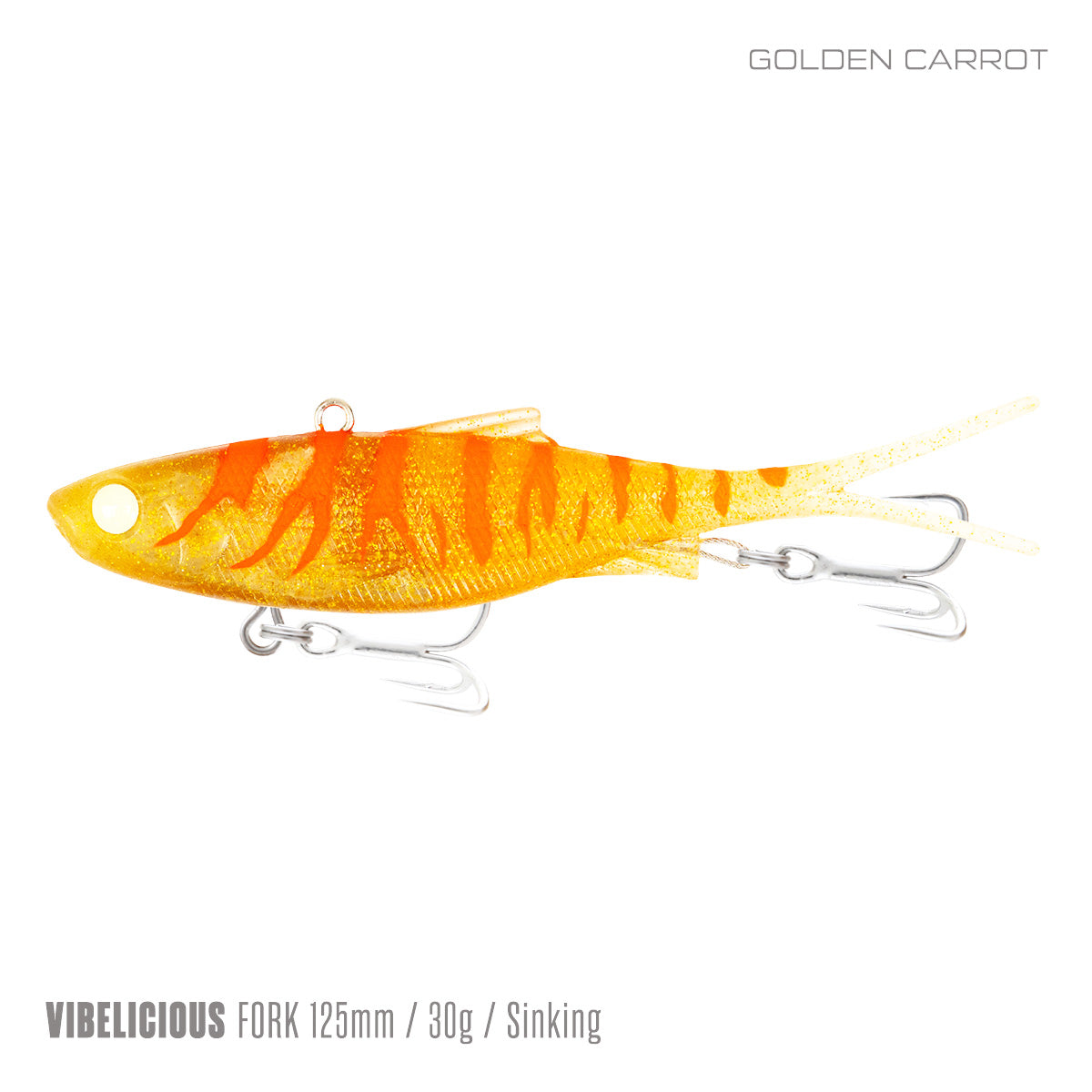 Samaki Vibelicious Fork Tail - 125mm/30g / Golden Carrot