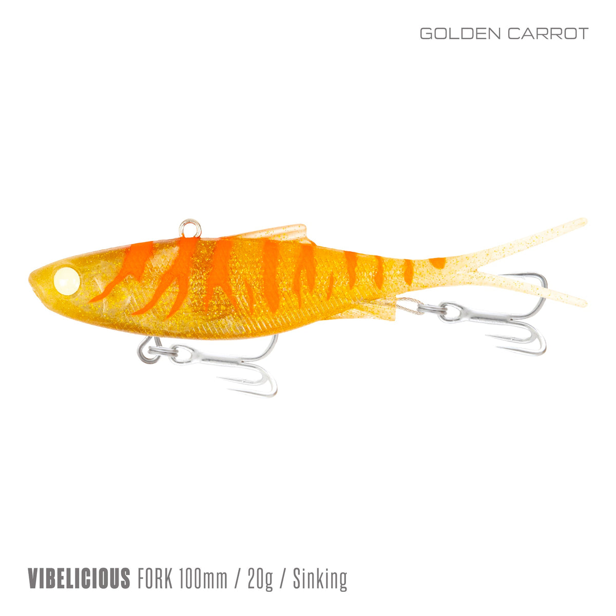 Samaki Vibelicious Fork Tail - 100mm/20g / Golden Carrot