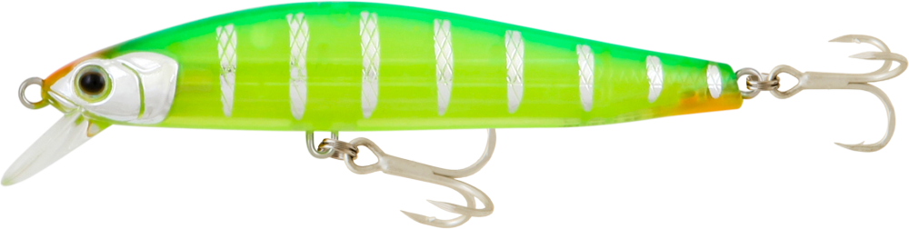 Samaki Redic SF90 90mm jerkbait, Lime Tiger UV