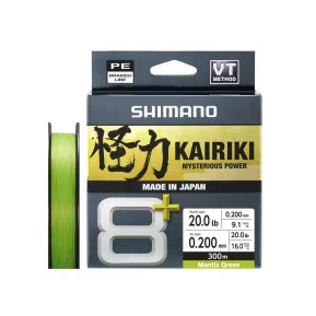 Shimano Kairiki 8+ 20 lb / 300 m Mantis Green, exact labelled pack