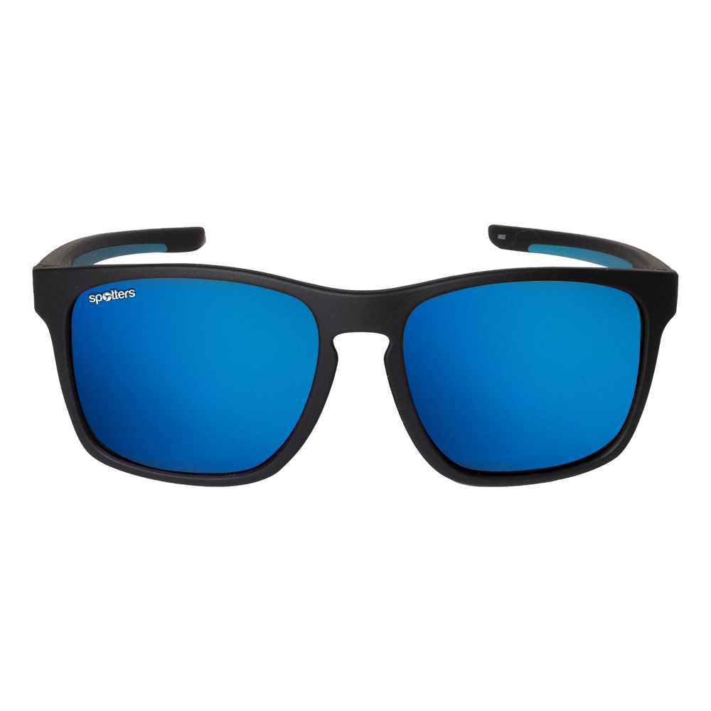 Spotters Dingo - Blue Mirror / Matt Black - front view - 9336161010055