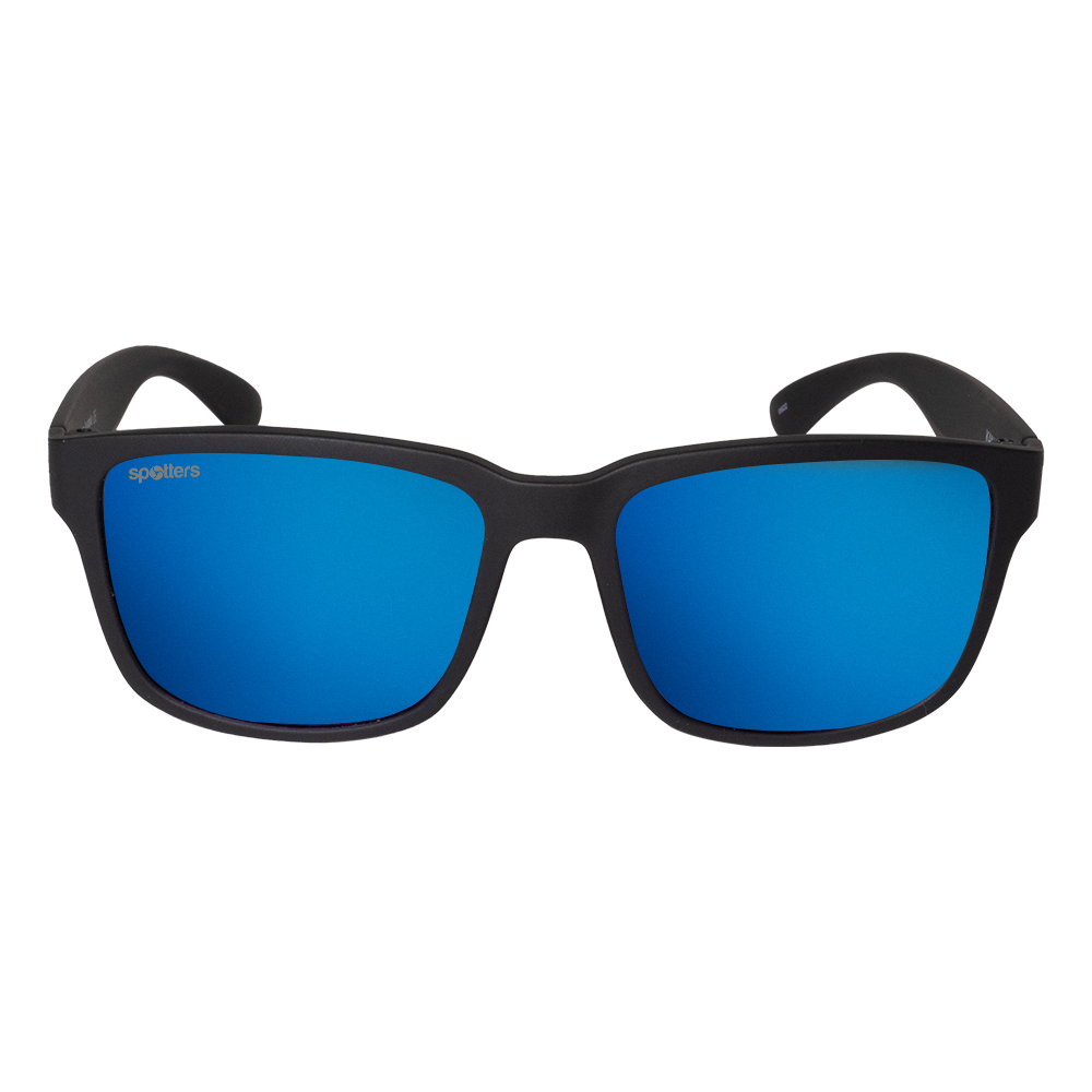 Spotters Kanga - Blue Mirror / Matt Black - front view - 9336161010109