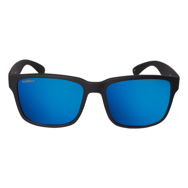 Spotters Kanga - Blue Mirror / Matt Black - front view - 9336161010109