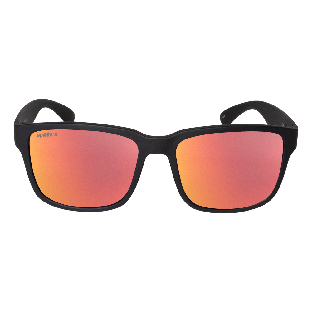 Spotters Kanga - Red Mirror / Matt Black - front view - 9336161010147