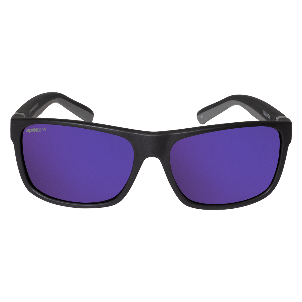 Spotters Wombat - Purple Mirror / Matt Black - front view - 9336161010208