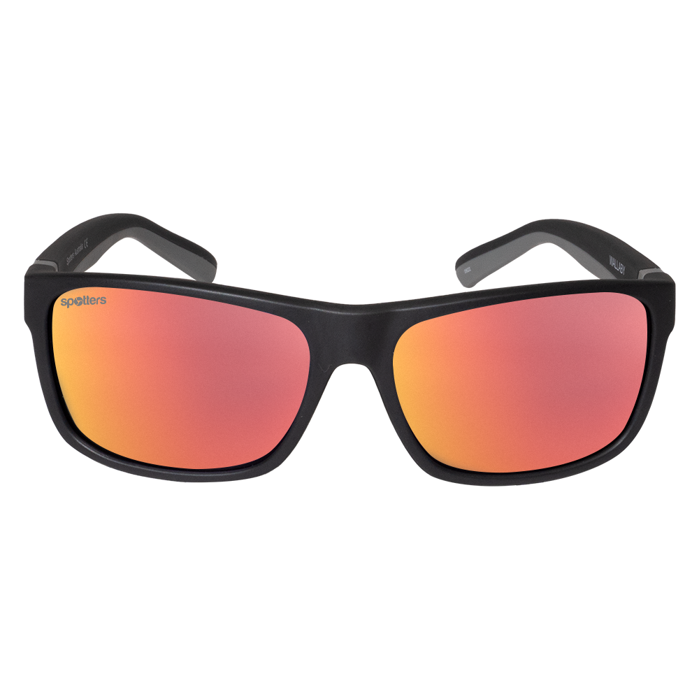 Spotters Wombat - Red Mirror / Matt Black - front view - 9336161010239