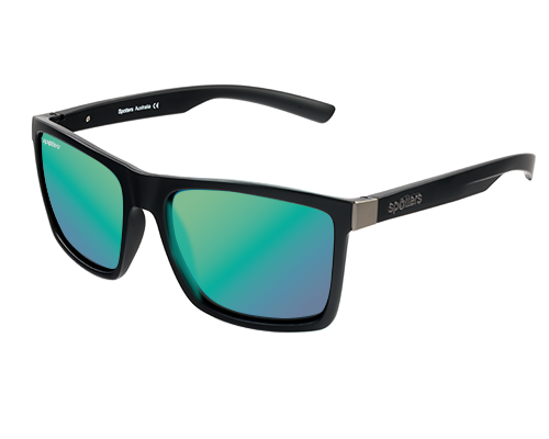 Spotters Riot Matt Black sunglasses with Helix lenses - side view - 9336161011885