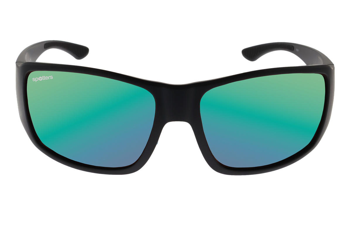 Spotters Torque Matt Black sunglasses with Helix lenses - front view - 9336161011922