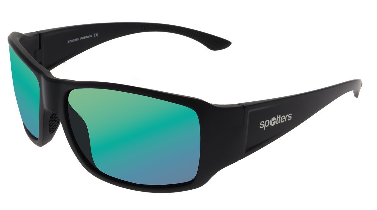 Spotters Torque Matt Black sunglasses with Helix lenses - side view - 9336161011922
