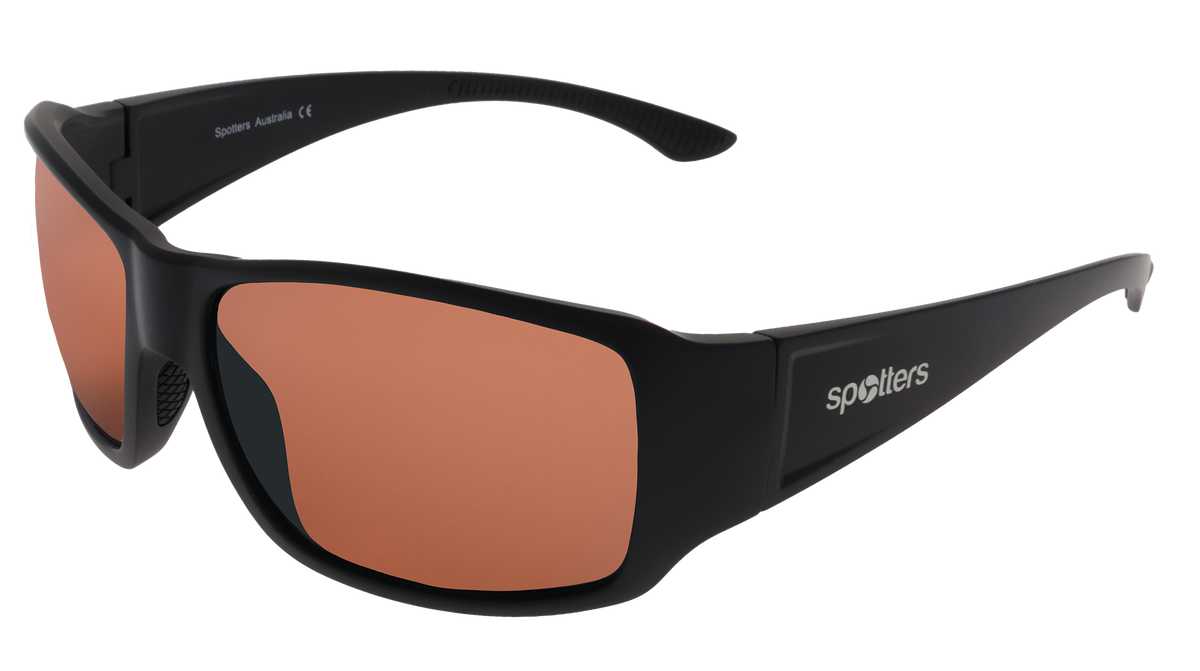 Spotters Torque Matt Black sunglasses with Halide lenses - side view - 9336161011939