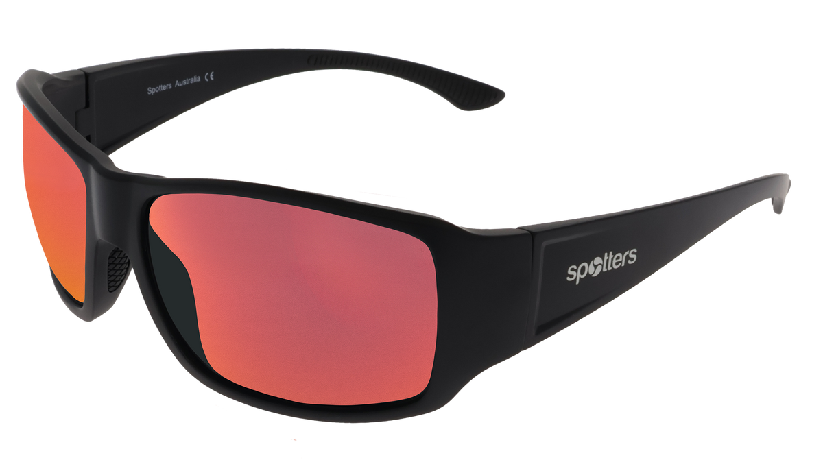 Spotters Torque Matt Black sunglasses with Ignite lenses - side view - 9336161011977
