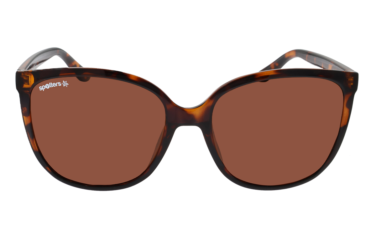 Spotters Vixen Tortoiseshell sunglasses with Halide lenses - front view - 9336161011991