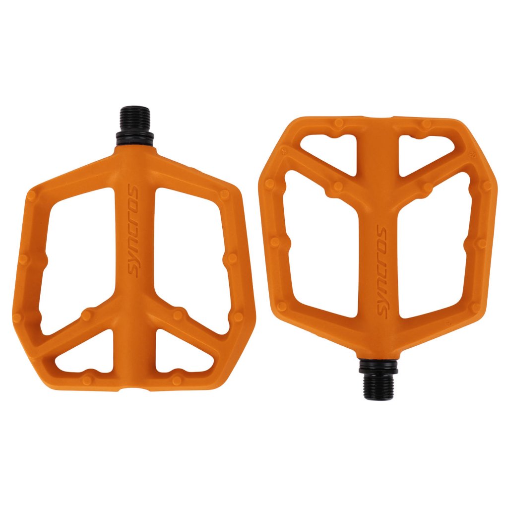 Syncros Squamish III flat pedals, Orange, pair