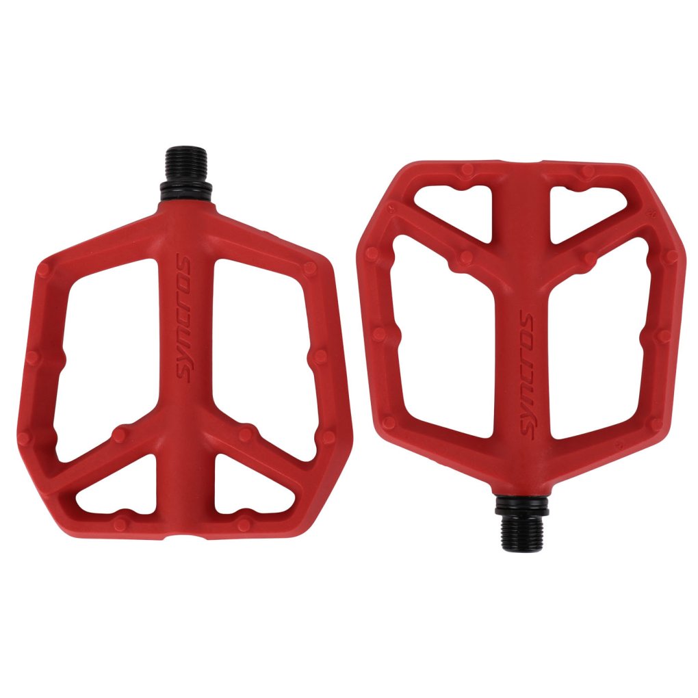 Syncros Squamish III flat pedals, Florida Red, pair