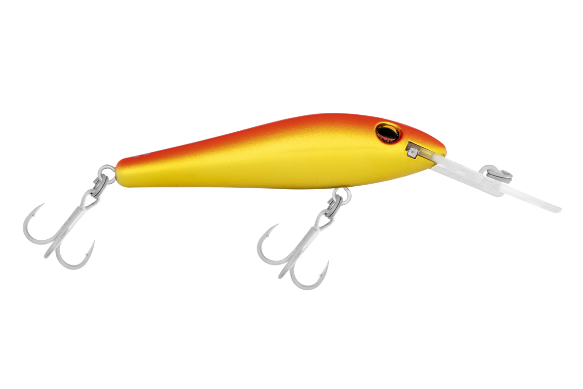 Halco TBarra Lure — 80mm / R11 Chrome Gold Orange Back. Official colour illustration; diving bib may differ from the selected depth.