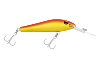 Halco TBarra Lure — 80mm / R11 Chrome Gold Orange Back. Official colour illustration; diving bib may differ from the selected depth.