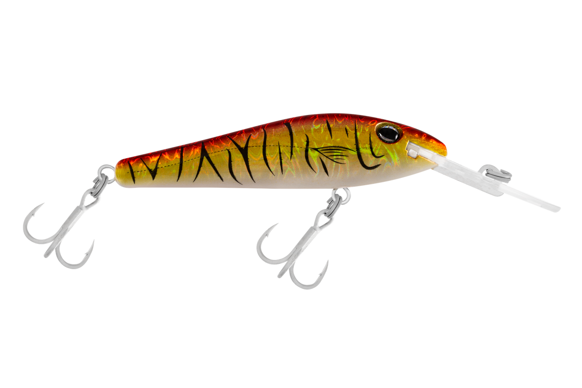 Halco TBarra Lure — 80mm / R22 SUNSET CLAUSE. Official colour illustration; diving bib may differ from the selected depth.