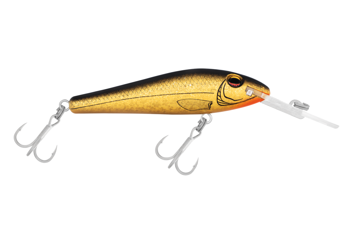 Halco TBarra Lure — 80mm / T110 Gold Herring. Official colour illustration; diving bib may differ from the selected depth.