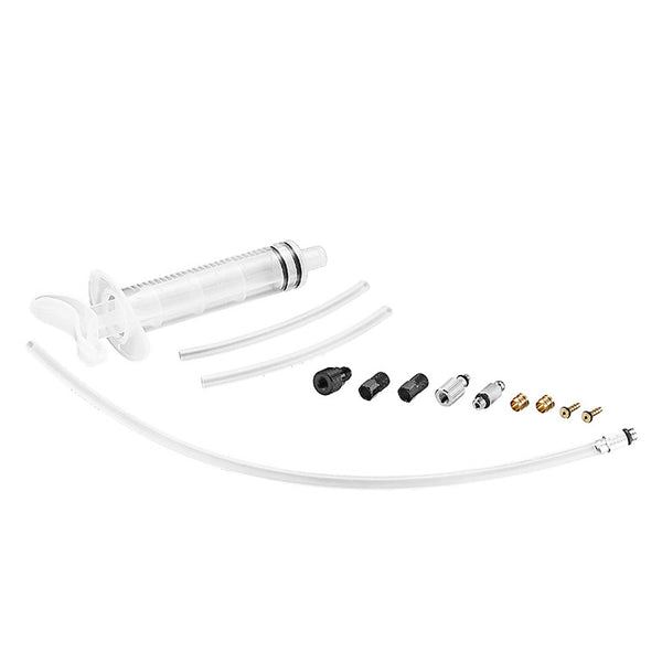 Tektro 5.5mm brake bleed service kit with syringe, tubing and fittings