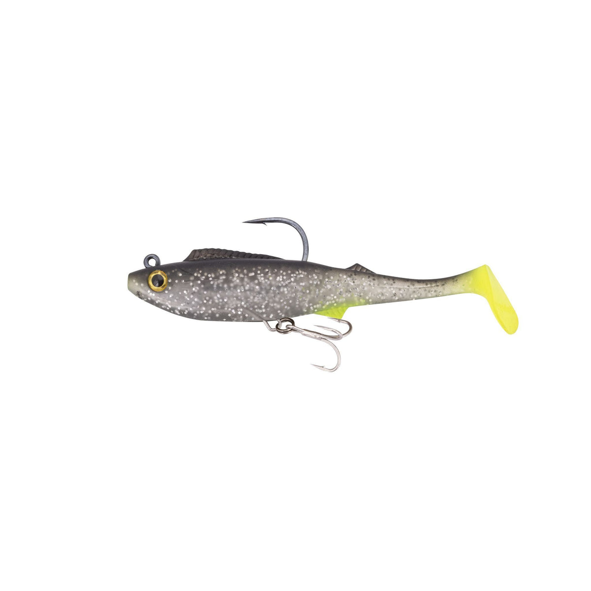 Berkley Shimma Pro-Rig 4.5in, Silver Chartreuse