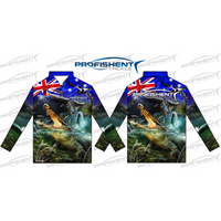 Profishent Oz Top End long sleeve fishing shirt – kids design, front and back