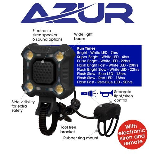 Azur Light Front Quad 300 Lumen With Siren