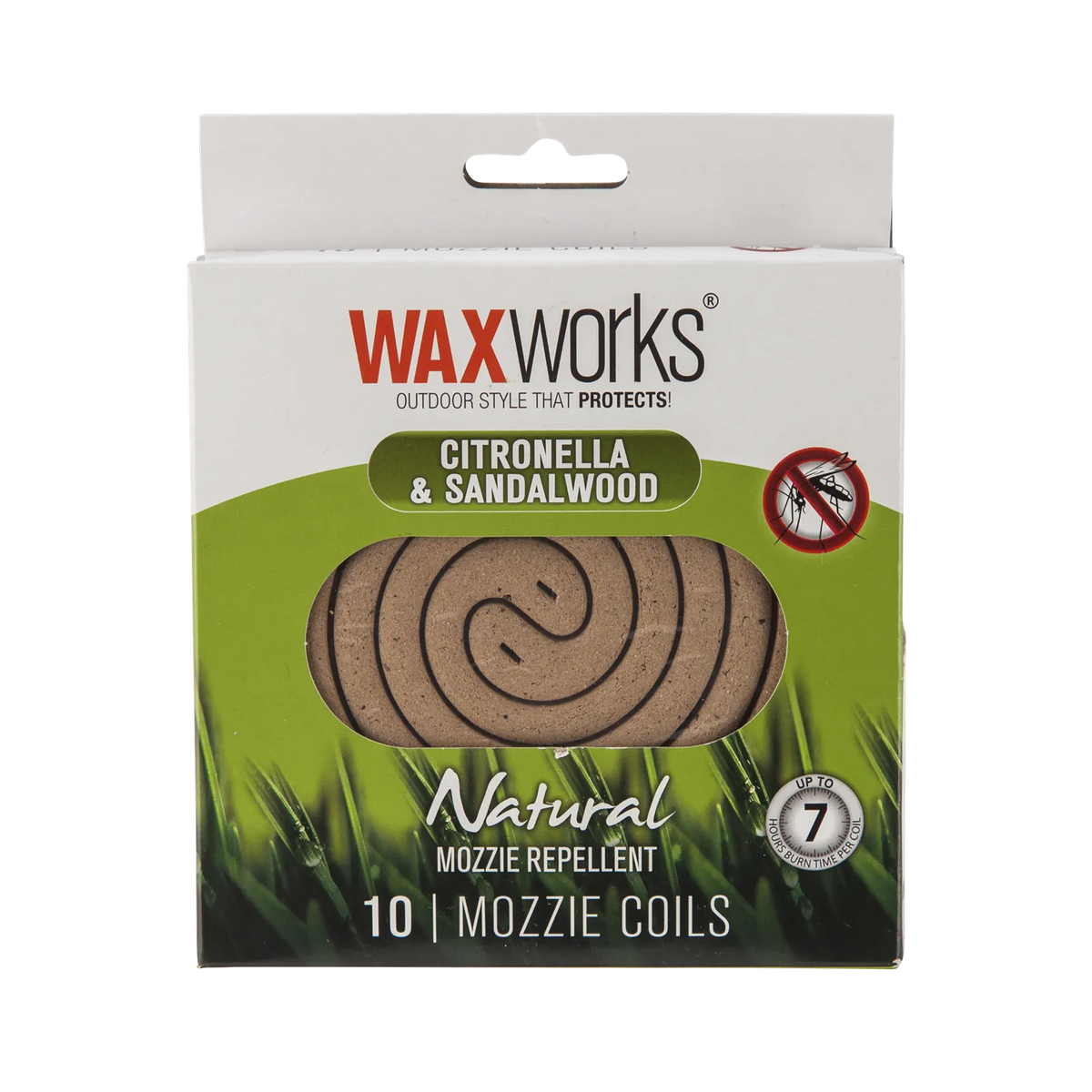Waxworks WW050 citronella and sandalwood mosquito coils, 10-pack