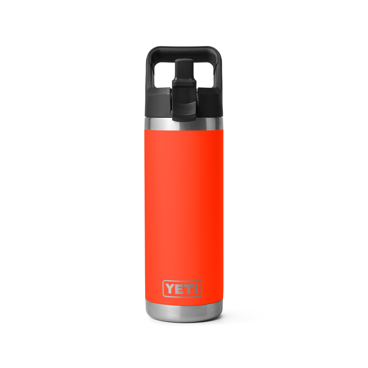 YETI Rambler 18oz Straw Bottle in Solar Flare with black Straw Cap