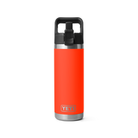 YETI Rambler 18oz Straw Bottle in Solar Flare with black Straw Cap