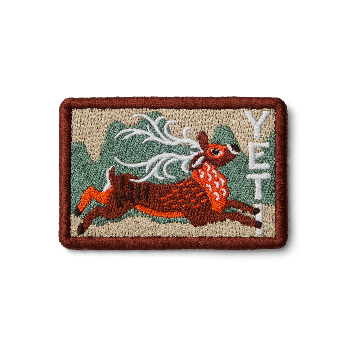 YETI Stag Leap collector patch in Stag Red