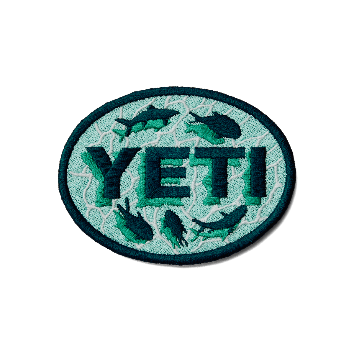 YETI Ripples collector patch with blue water design
