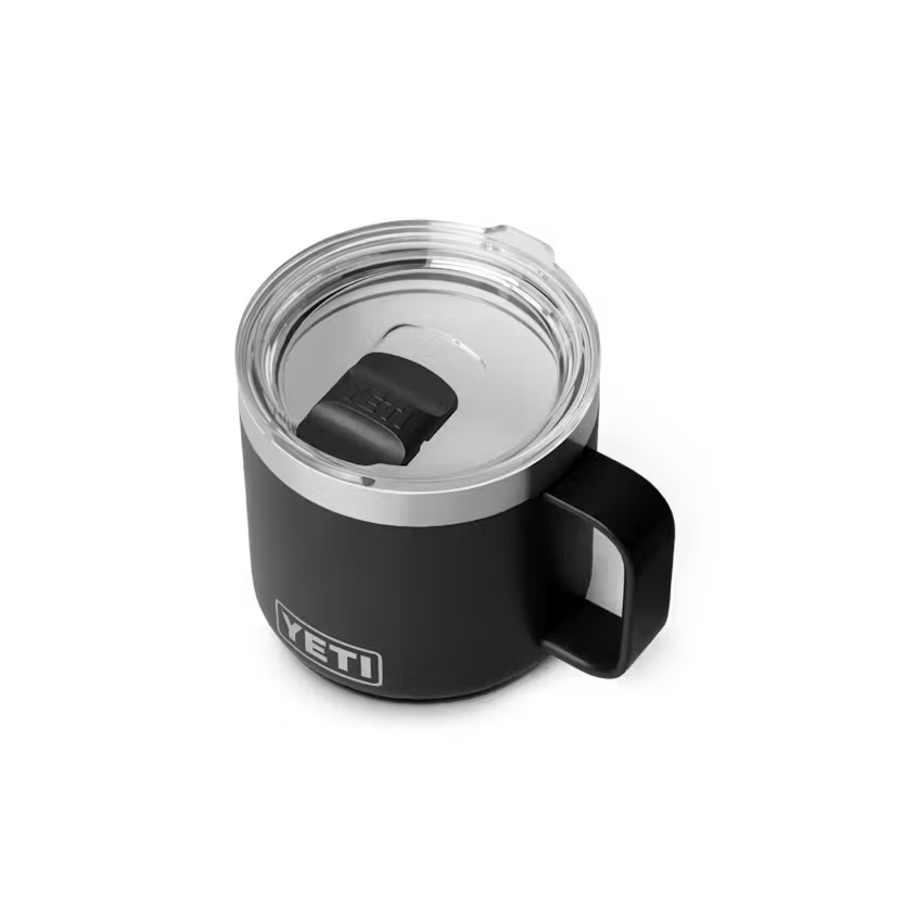 YETI Rambler 14 oz ceramic-lined stackable mug with MagSlider lid, Black