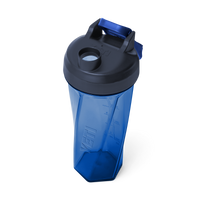 YETI Yonder 27oz shaker bottle in Royal Blue with cap open