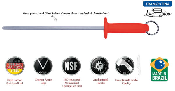 Tramontina Sharpening Steel Low and Slow - 10in