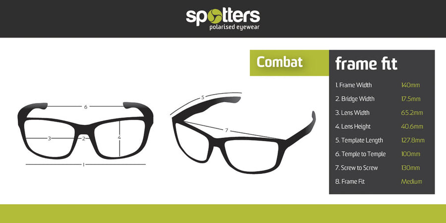 Spotters Sunglasses Combat Matt Black