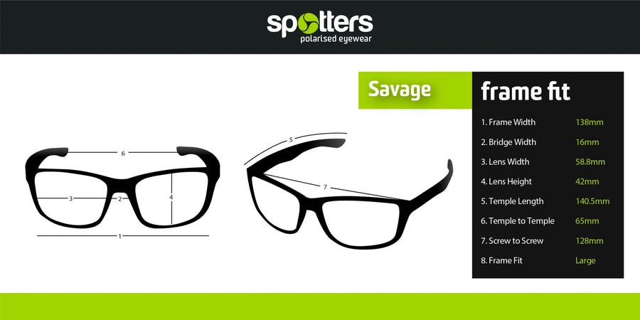 Spotters Sunglasses Savage Matt Black