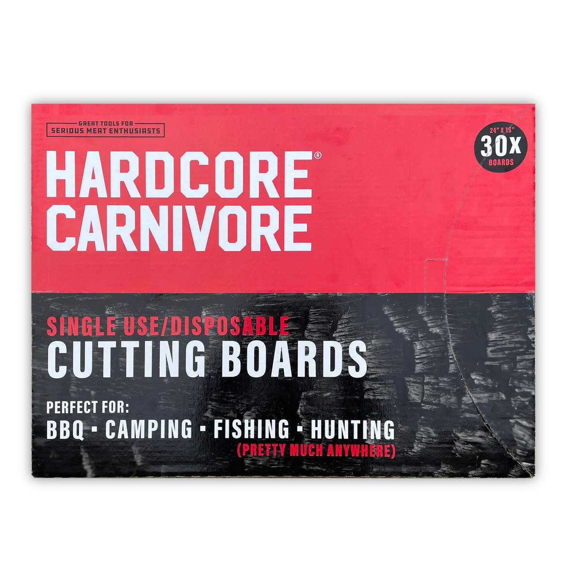 Hardcore Carnivore Disposable Cutting Board 30pkt