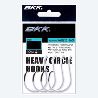 BKK Heavy Circle Glow hook package example; selected size determines pack quantity